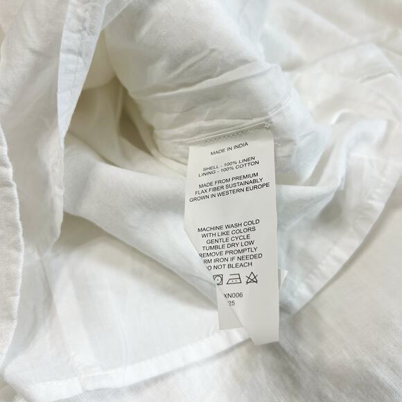 NWOT Quince 100% European Linen Tank Mini Dress White Sleeveless Size Small - Picture 10 of 10